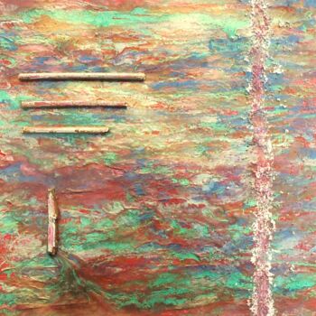 Pittura intitolato "Carré d'Abstrait "2…" da Jessie' Art, Opera d'arte originale, Olio