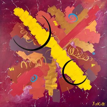 Картина под названием "Au-delà" - Yiskah, Подлинное произведение искусства, Акрил Установлен на Деревянная рама для носилок
