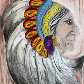 Drawing titled "Warrior of Light" by Jesunnie, Original Artwork, Charcoal