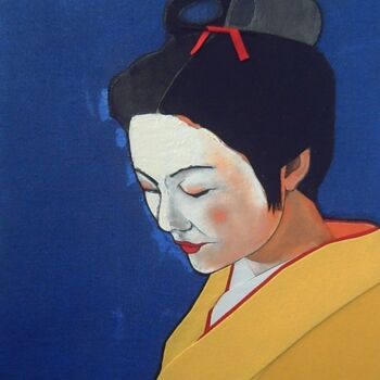 Painting titled "Maiko" by Jesús Meco, Original Artwork, Oil Mounted on artwork_cat.