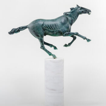 Skulptur mit dem Titel "Equus" von Jesús (Xuxo) Vazquez, Original-Kunstwerk, Bronze