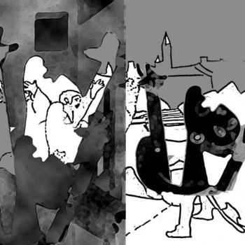 Digital Arts titled "ciudad Guernica seg…" by Jesús Ángel Pardo Álvarez, Original Artwork