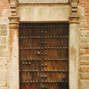 Schilderij getiteld "Puerta de Toledo 2" door Jesús Fernández, Origineel Kunstwerk, Olie