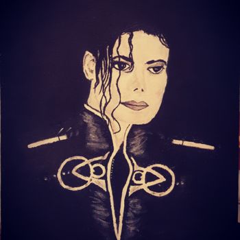 Painting titled "Michael Jackson" by J. Sherri, Original Artwork, Acrylic
