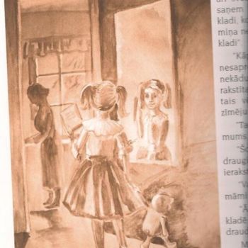 「To school」というタイトルの描画 Jevamkによって, オリジナルのアートワーク
