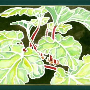 제목이 "Rhubarb watercolor"인 미술작품 Mina Lunga로, 원작