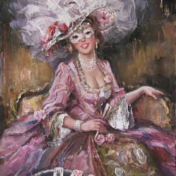 Painting titled "Карнавал в Венеции…" by Michael Slutsker, Original Artwork, Oil