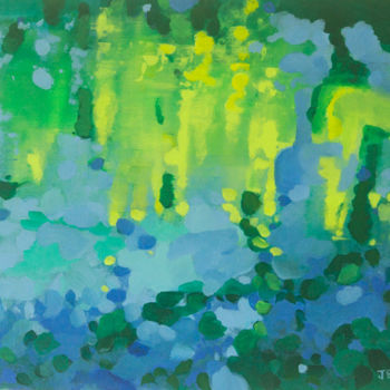 Peinture intitulée "BLUE FOREST" par Jezel, Œuvre d'art originale, Acrylique