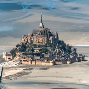 Photographie intitulée "mont Saint Michel" par François Boizot, Œuvre d'art originale