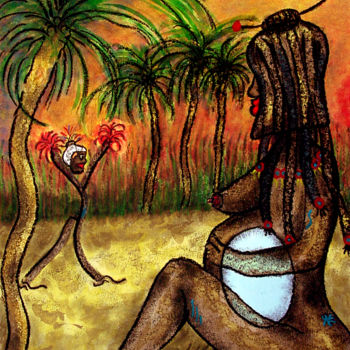 Malarstwo zatytułowany „Afrique invisible.j…” autorstwa Jf C20, Oryginalna praca, Atrament
