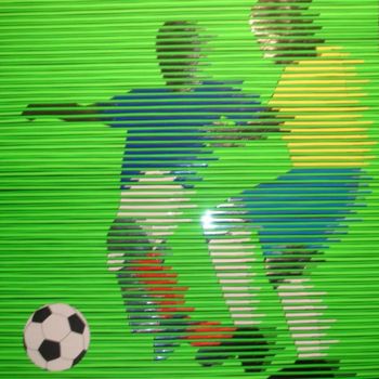 Peinture intitulée "soccer1" par Jean-François Caillarec, Œuvre d'art originale
