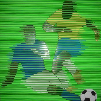 Peinture intitulée "soccer2" par Jean-François Caillarec, Œuvre d'art originale