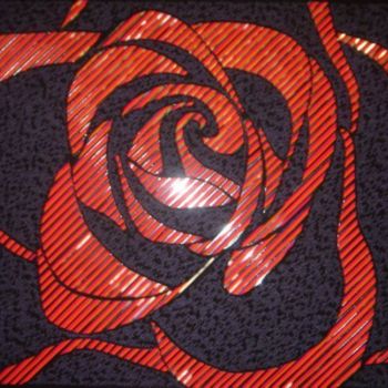 Painting titled "rose2" by Jean-François Caillarec, Original Artwork