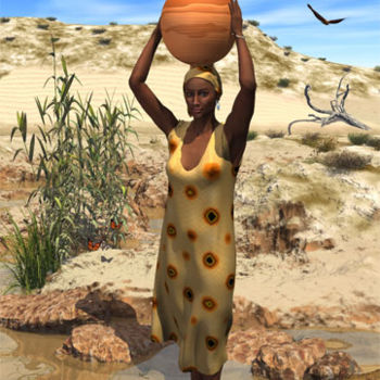 Digital Arts titled "Africa" by Jef, Original Artwork, 3D Modeling