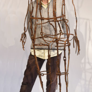 Escultura titulada "Homme de ligne n°2" por Petitperrin, Obra de arte original
