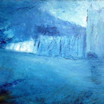 Pittura intitolato "Perito Moreno 02" da Jean-François Taburet, Opera d'arte originale, Olio Montato su Telaio per barella i…