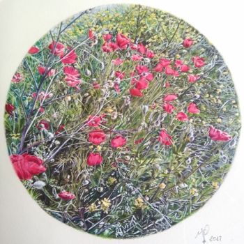 Painting titled "primavera-rec-17515…" by Julio Gimėnez, Original Artwork, Watercolor