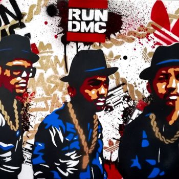 Peinture intitulée "Run DMC by JgSprayA…" par Jgsprayart®, Œuvre d'art originale, Bombe aérosol