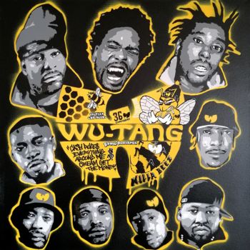 Peinture intitulée "Wu Tang Clan by JgS…" par Jgsprayart®, Œuvre d'art originale, Bombe aérosol