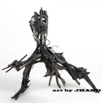 Sculpture intitulée "Raptor" par Jhano, Œuvre d'art originale, Plastique