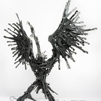 Sculpture titled "Vautour III" by Jhano, Original Artwork, Plastic