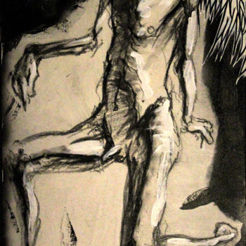 Peinture intitulée "ange lassif" par Jhano, Œuvre d'art originale, Autre
