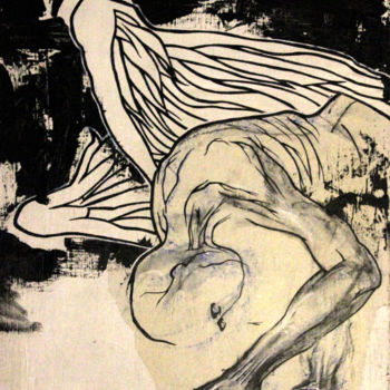 Malerei mit dem Titel "sieste d'ange" von Jhano, Original-Kunstwerk, Andere