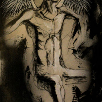 Картина под названием "ange assis" - Jhano, Подлинное произведение искусства, Другой
