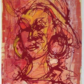 Peinture intitulée "femme créole" par Jean-Henri Barrau, Œuvre d'art originale