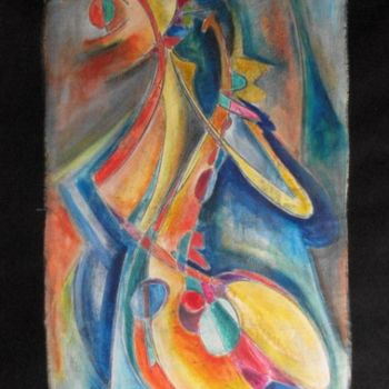Painting titled "saxo 2" by Jean-Henri Barrau, Original Artwork
