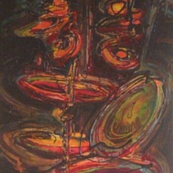 Painting titled "batteur2" by Jean-Henri Barrau, Original Artwork