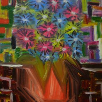 Painting titled "Vaso de Flores I" by Jhonni Gerolim, Original Artwork