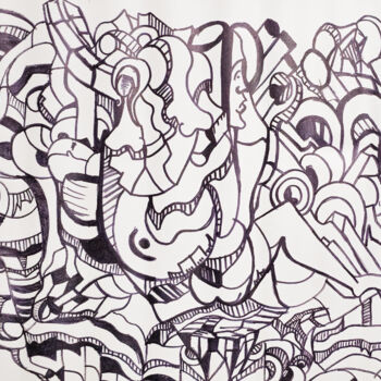 Tekening getiteld "The Jester" door Jhpba, Origineel Kunstwerk, Marker