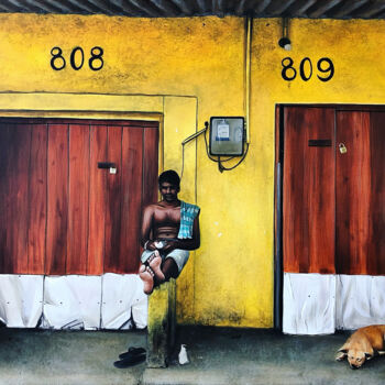 Peinture intitulée "Colombo" par Ji Aime Art, Œuvre d'art originale, Acrylique Monté sur Châssis en bois