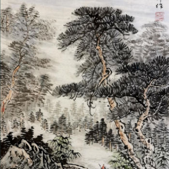 Peinture intitulée "Works No.65" par Lianxiang Jiang Jiang Lian Xiang, Œuvre d'art originale, Pigments