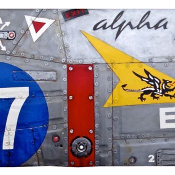 Sculpture titled "ALPHA JET E61" by Jerome Chauvin (JICE), Original Artwork, Acrylic