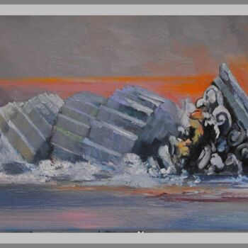 Malerei mit dem Titel "Acropolis tango" von Jicé, Original-Kunstwerk, Öl