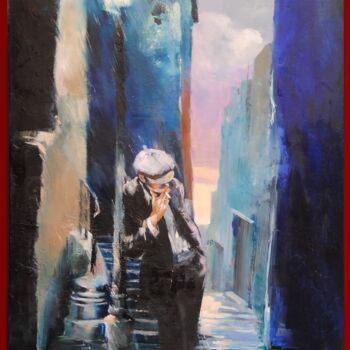 Painting titled "La calle del medio" by Jicé, Original Artwork, Oil