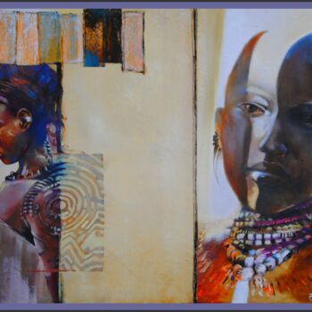 Painting titled "African reggae" by Jicé, Original Artwork, Oil