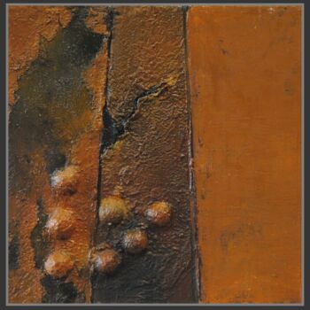 Painting titled "Terracotta" by Jicé, Original Artwork, Oil Mounted on Other rigid panel
