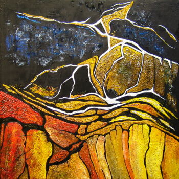 Peinture intitulée "magma" par Jicé, Œuvre d'art originale, Huile