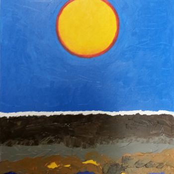 Peinture intitulée "sun on the sea" par Jicepe, Œuvre d'art originale, Acrylique