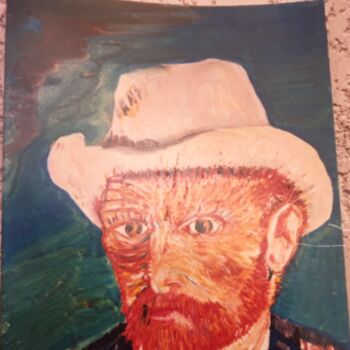 Painting titled "Van Gogh par Vincen…" by Jicey Carina, Original Artwork, Gouache