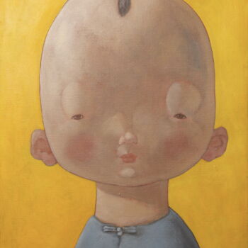 Painting titled "Children 1" by Jie Xu, Original Artwork, Oil