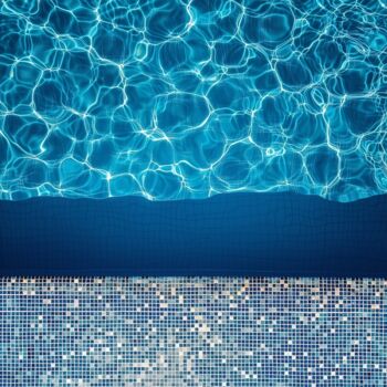 Digitale Kunst getiteld "Pool 01, 2024" door Jil Anders, Origineel Kunstwerk, AI gegenereerde afbeelding Gemonteerd op Ander…
