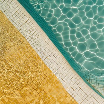 Цифровое искусство под названием "Pool 22, 2024" - Jil Anders, Подлинное произведение искусства, Изображение, сгенерированно…