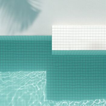 Digitale Kunst getiteld "Pool 52, 2024" door Jil Anders, Origineel Kunstwerk, AI gegenereerde afbeelding Gemonteerd op Ander…