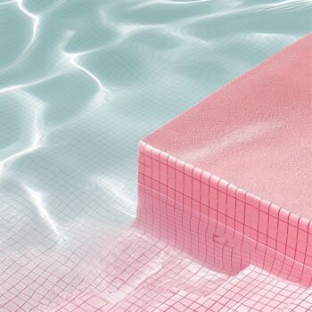 Photographie intitulée "Pool 40, 2024" par Jil Anders, Œuvre d'art originale, Image générée par l'IA Monté sur Plexiglas