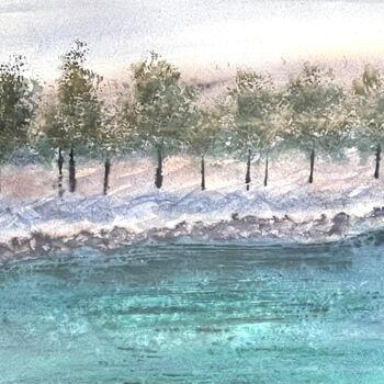 Painting titled "Clear Waters" by Jill Correale Jill Simpson, Original Artwork, Watercolor