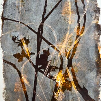 Pintura intitulada "Twigs" por Jill Correale Jill Simpson, Obras de arte originais, Aquarela